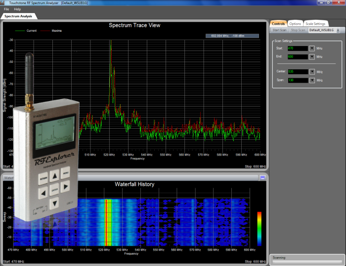 RF Explorer -- Handheld RF Spectrum Analyzer